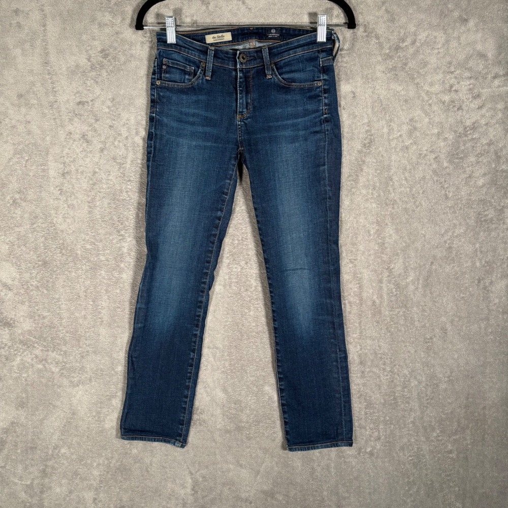 AG Adriano Goldschmied The Stella Slim Straight Jeans‎ Womens 24R Dark Wash USA